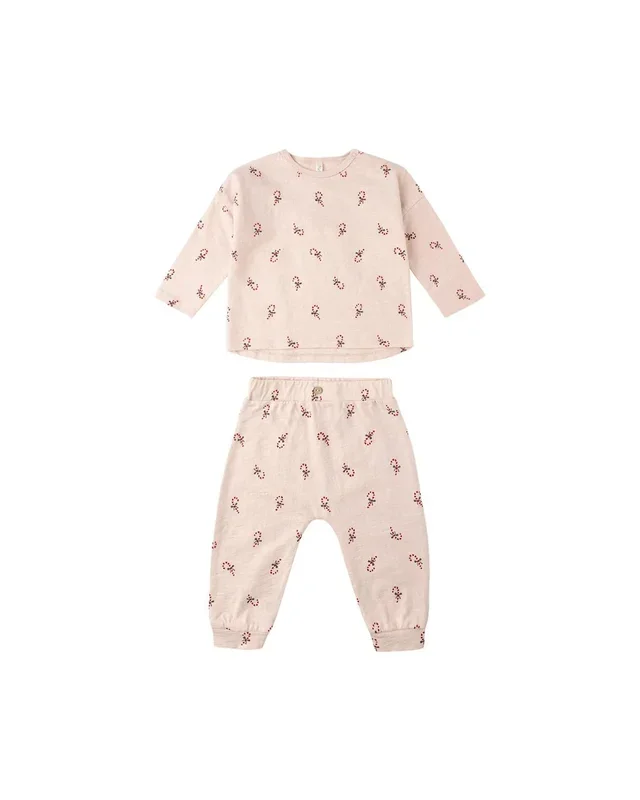 Long Sleeve Tee + Pant Set | Candy Canes