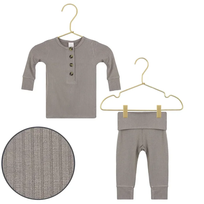 Lou Lou & Company Beau Ribbed Top, Bottom + Hat Set