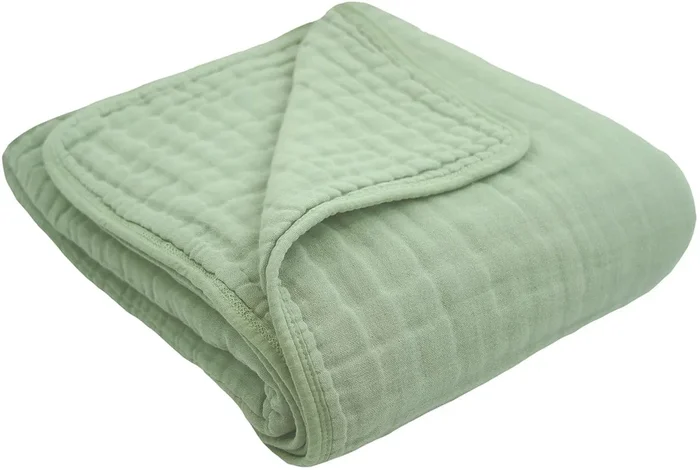 Lou Lou & Company Cloud Muslin Quilt – Sage, Large