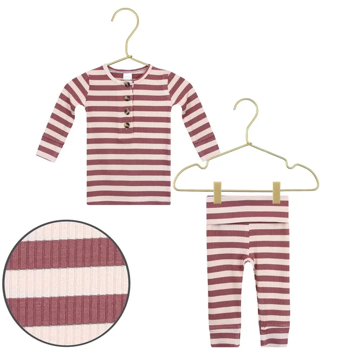Lou Lou & Company Lannie Ribbed Top, Bottoms + Headband Set