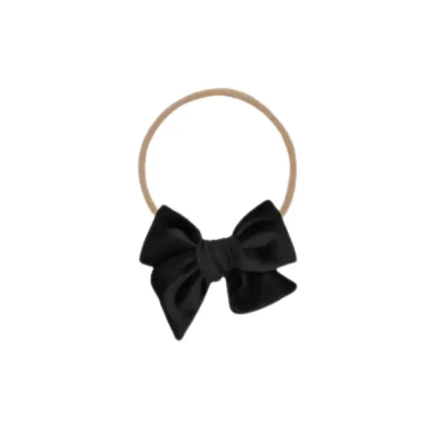 Lou Lou & Company Velvet Black Bow Headband