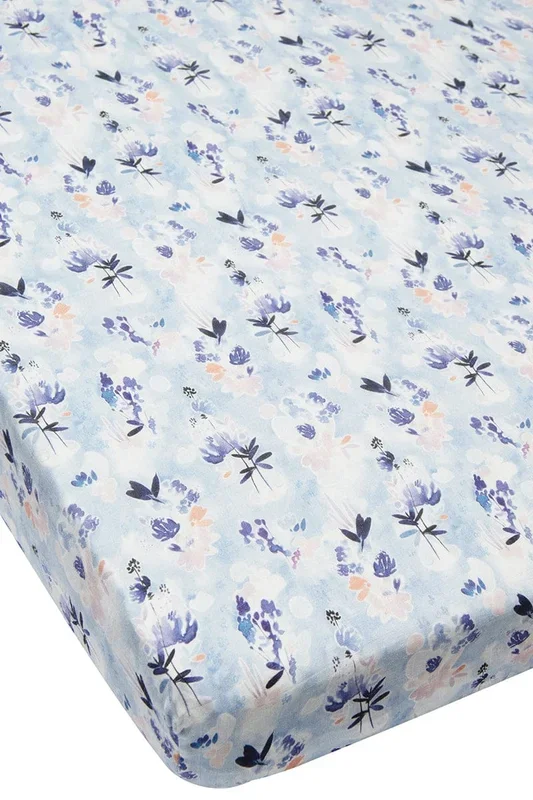 Loulou Lollipop Fitted Crib Sheet – Ink Floral