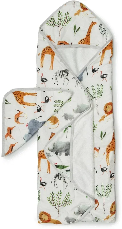 Loulou Lollipop Hooded Towel Set – Safari