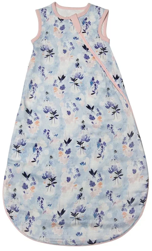 Loulou Lollipop Lightweight Muslin Sleep Bag, 6-18 m – Ink Floral