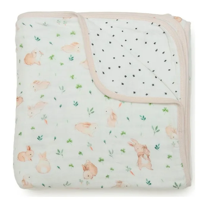 Loulou Lollipop Muslin Quilt Blanket – Bunny Meadow