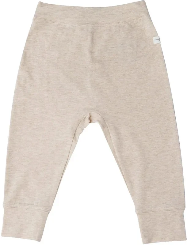 Loulou Lollipop Pants in TENCEL – Heather Oatmeal (0-3 M)