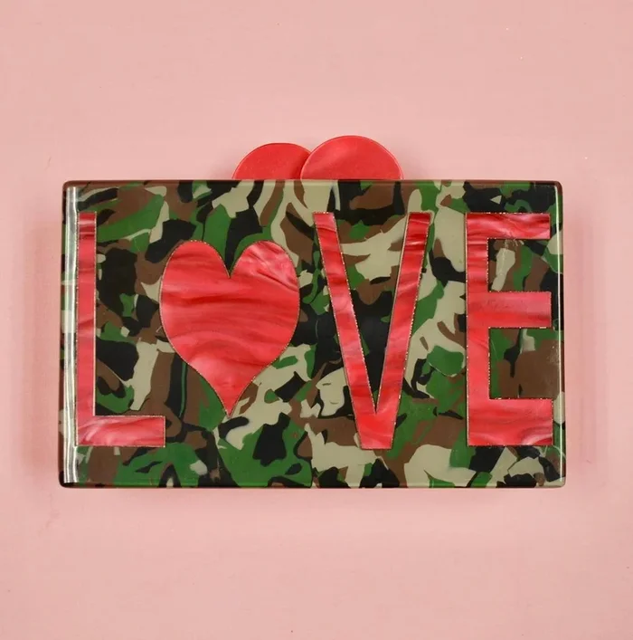 Love Camo Acrylic Box Bag