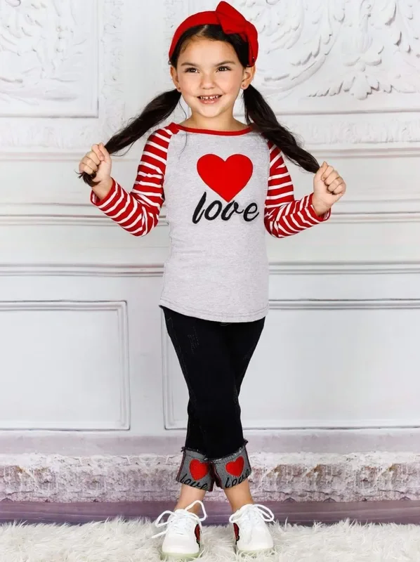 Love Me Forever Cuffed Jeans Set