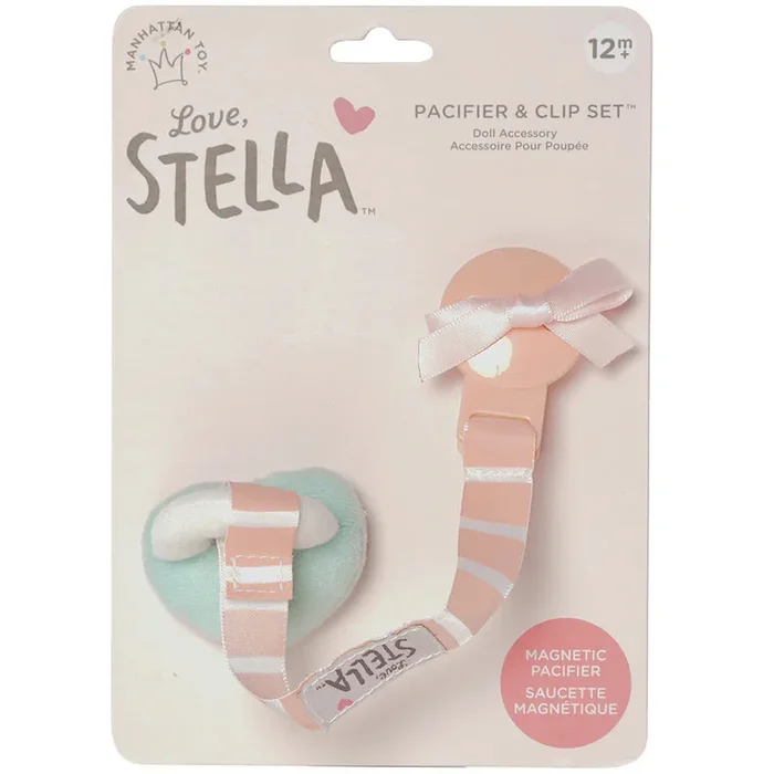 Love, Stella Doll Pacifier & Clip Set