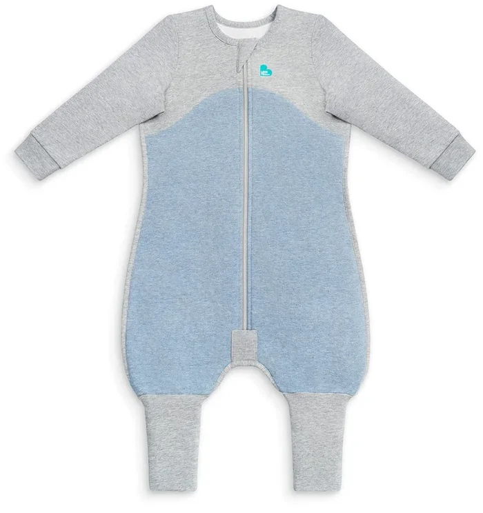 Love To Dream Long Sleeve Sleep Suit Organic Cotton Mild, 24-36 M – Dusty Blue