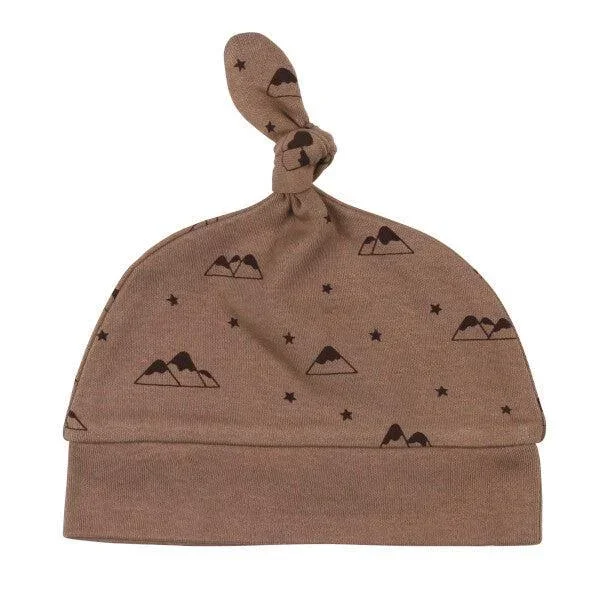 Lovedbaby – Organic Banded Top-Knot Hat – Latte Mountain