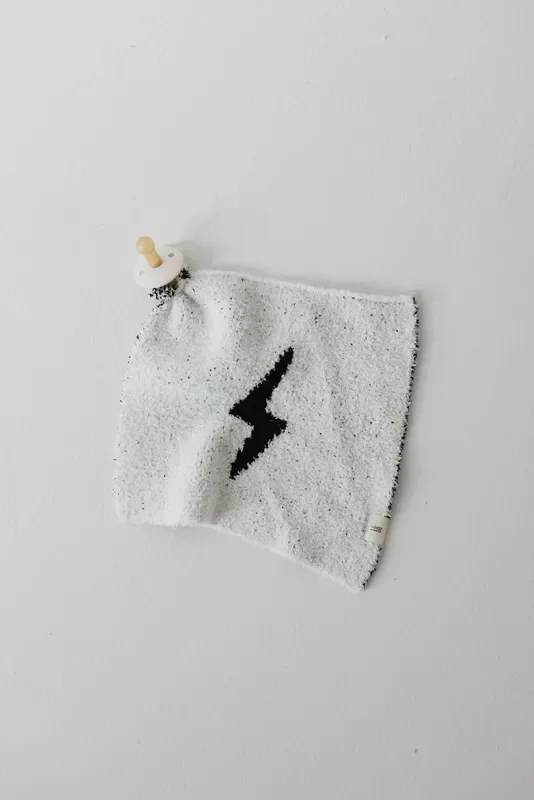 Lovey | White & Black Lightning Bolt