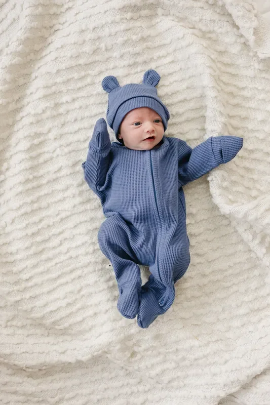 Luna + Luca Bear Waffle Set – Stormy Blue