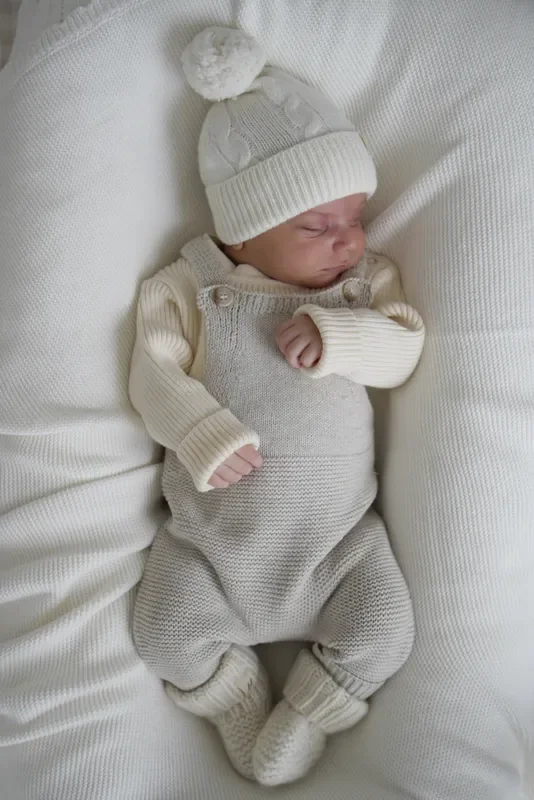 Luna + Luca Natural Knit Overalls