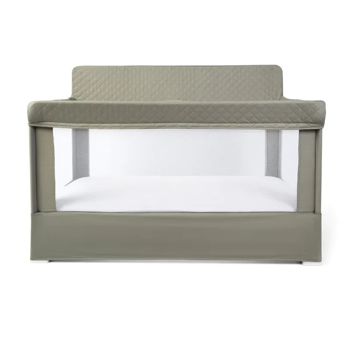 Lunaire Full Size Mesh Crib and Playard – Quilted Organic Sage