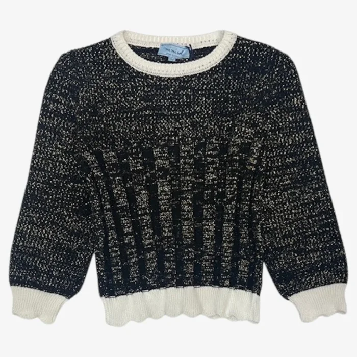 Lurex Knit Top – Black