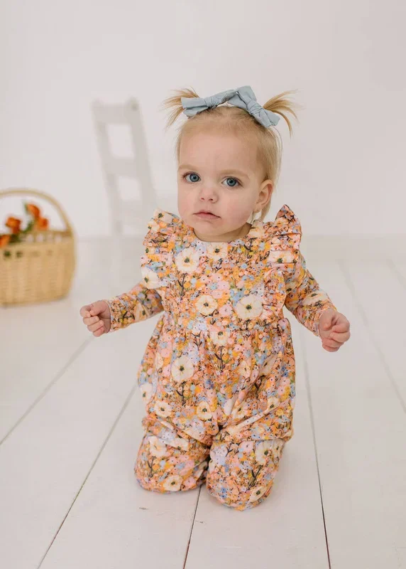 Mabel Romper in Pumpkin Bouquet