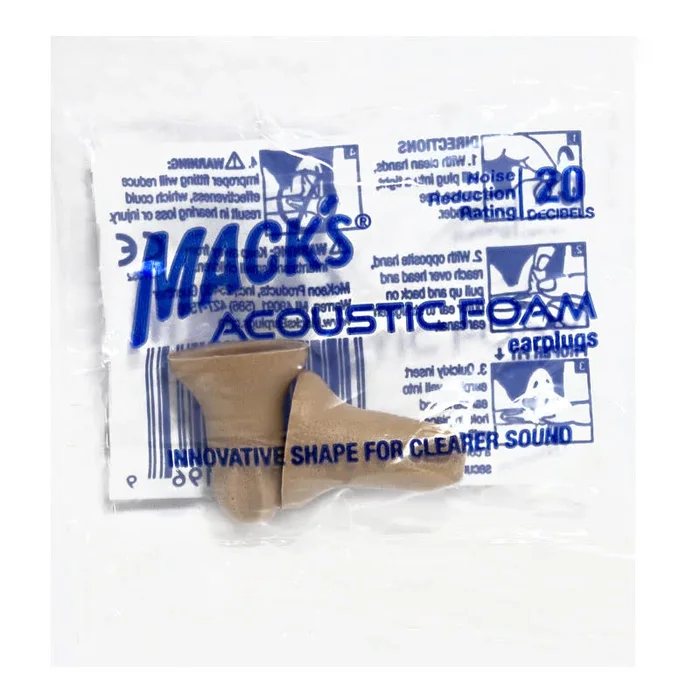 Mack’s Acoustic Foam Earplugs – Pack of 1