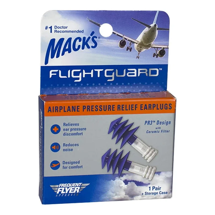 Mack’s Flightguard Pressure Relief Earplugs – 1 Pair