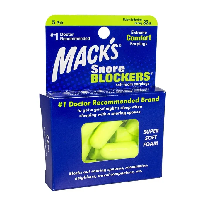 Mack’s Snore Blockers Extreme Comfort Earplugs – 5 pairs