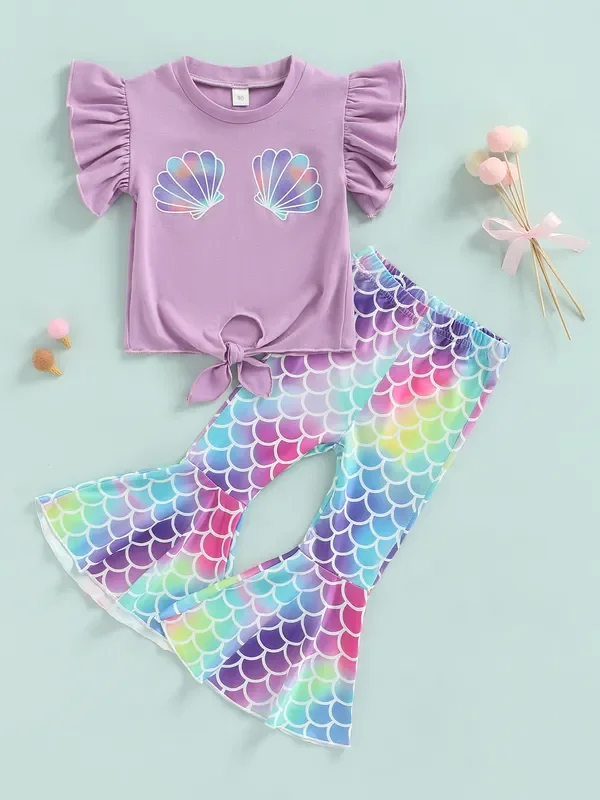 Magical Mermaid Flared Pants Set
