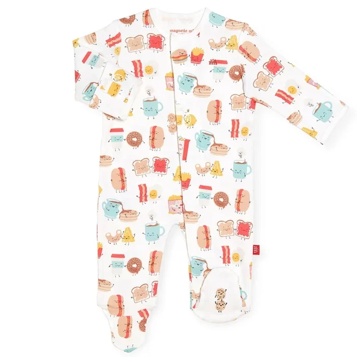 magnetic me better together organic cotton magnetic footie