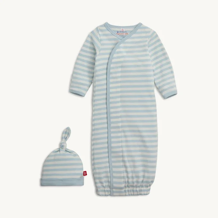 Magnetic Me Stripe Organic Gown Set