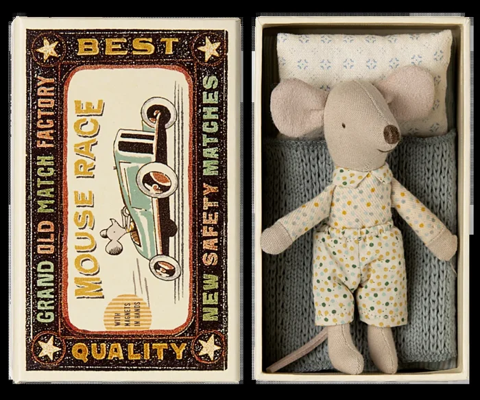 Maileg Little Brother Mouse in Matchbox