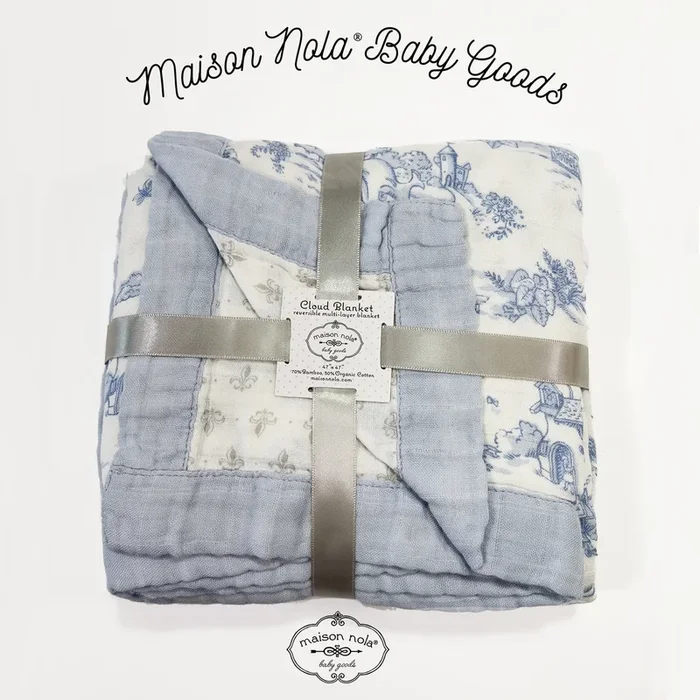 Maison Nola Storyland Cloud Blanket | Toile Blue