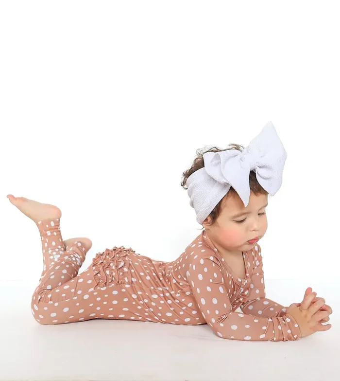 Maize Ruffle Convertible Zip Romper