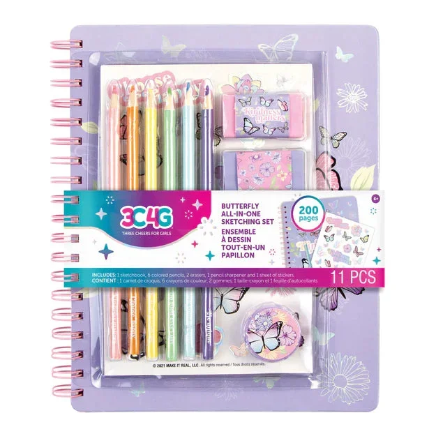 Make It Real Butterfly All-In-1 Sketching Set