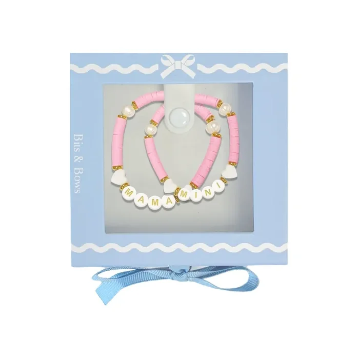 Mama & Mini Bracelet Set – Pink
