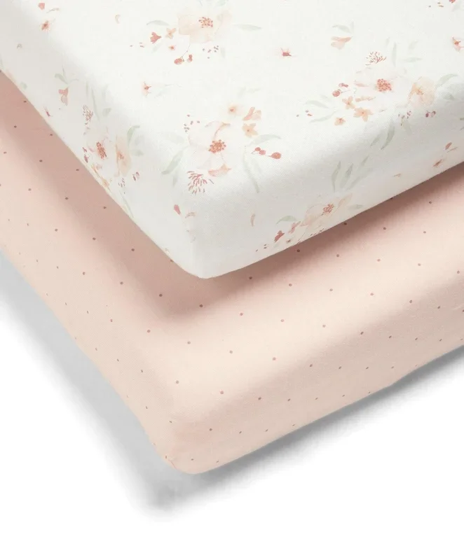 Mamas & Papas Cotbed Fitted Sheets (2 Pack) – Floral