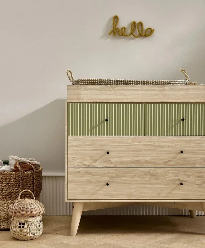Mamas & Papas Coxley Dresser Changer – Natural / Olive Green