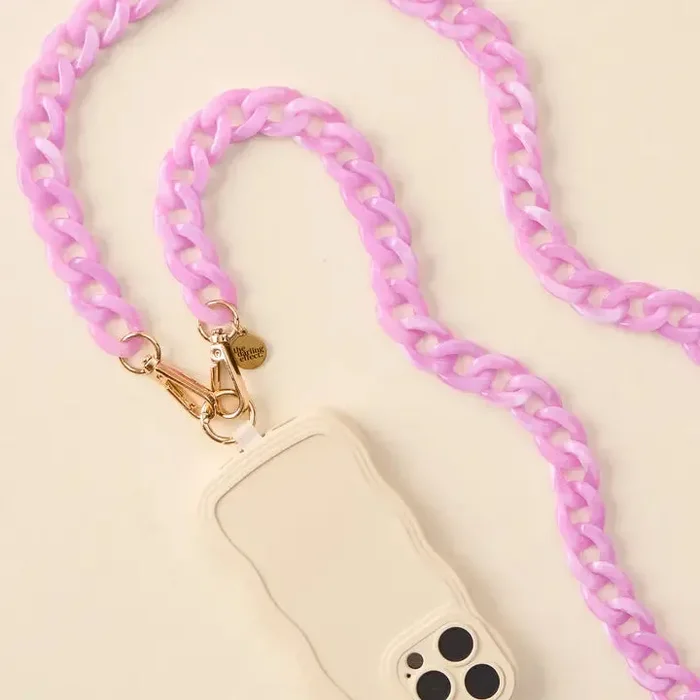 Marble Violet Hold The Phone Crossbody Chain
