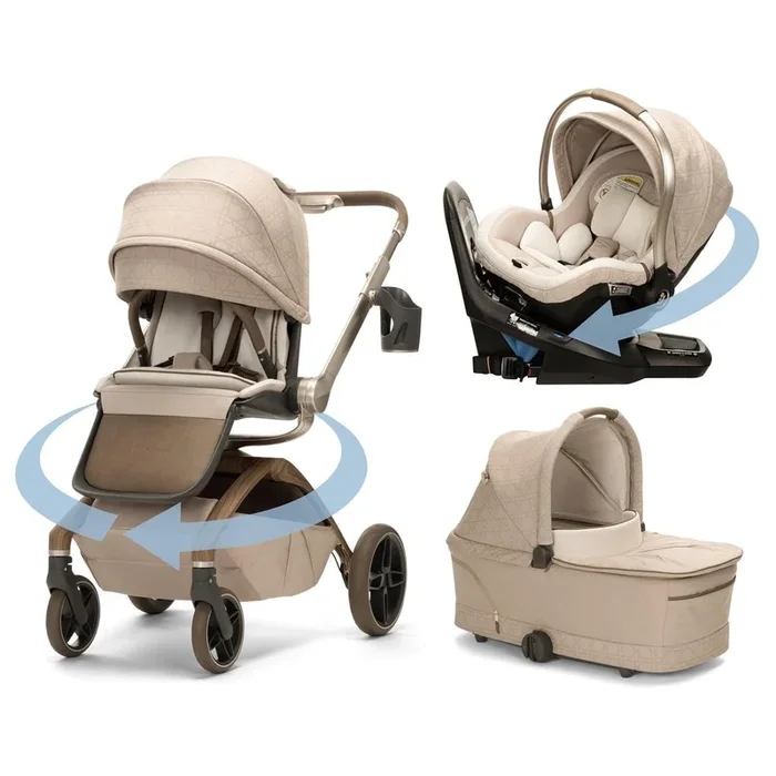 Maxi-Cosi Tana 360 + Peri 180 Rotating Infant Car Seat Travel System + Bassinet Bundle – Natural Heritage