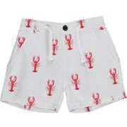 Me & Henry Mahalo | White With Red Lobster Shorts
