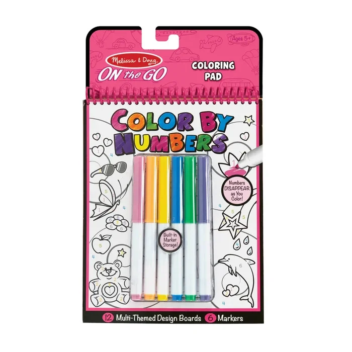 Melissa & Doug Color By Numbers On the Go | Pink