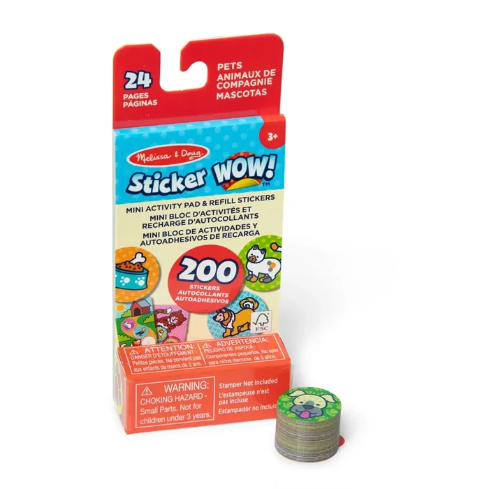 Melissa & Doug Sticker Wow! Mini Activity Pad & Refill Stickers | Pets