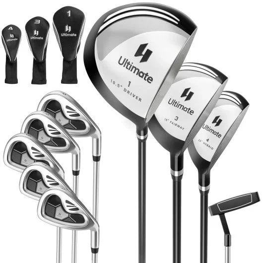 Men’s 9 Pieces Complete Golf Club Set-Gray