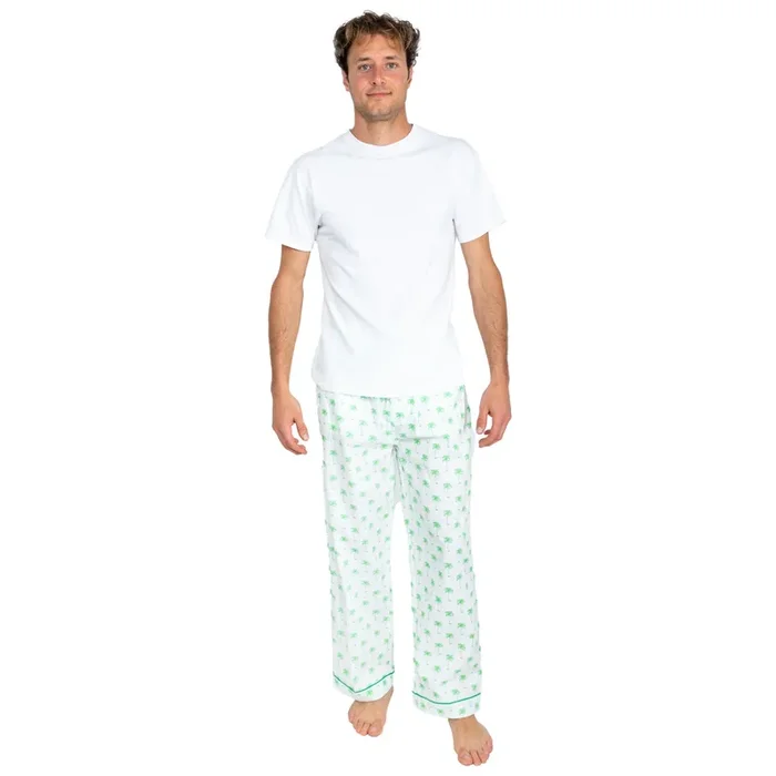 Men’s Green Palm Tree Pj Pants