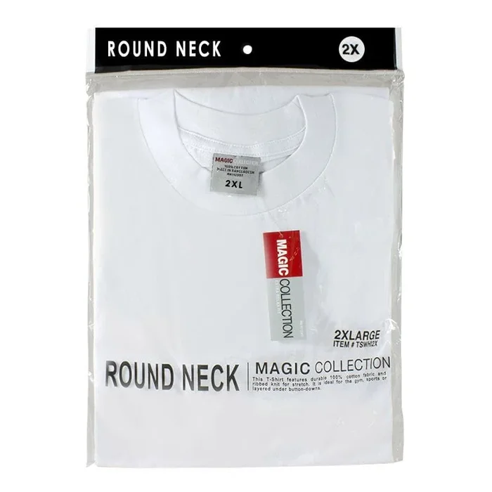 Men’s White T-shirts -Size 2X – Pack of 1