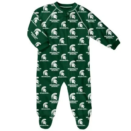 Michigan State Zipper Footie