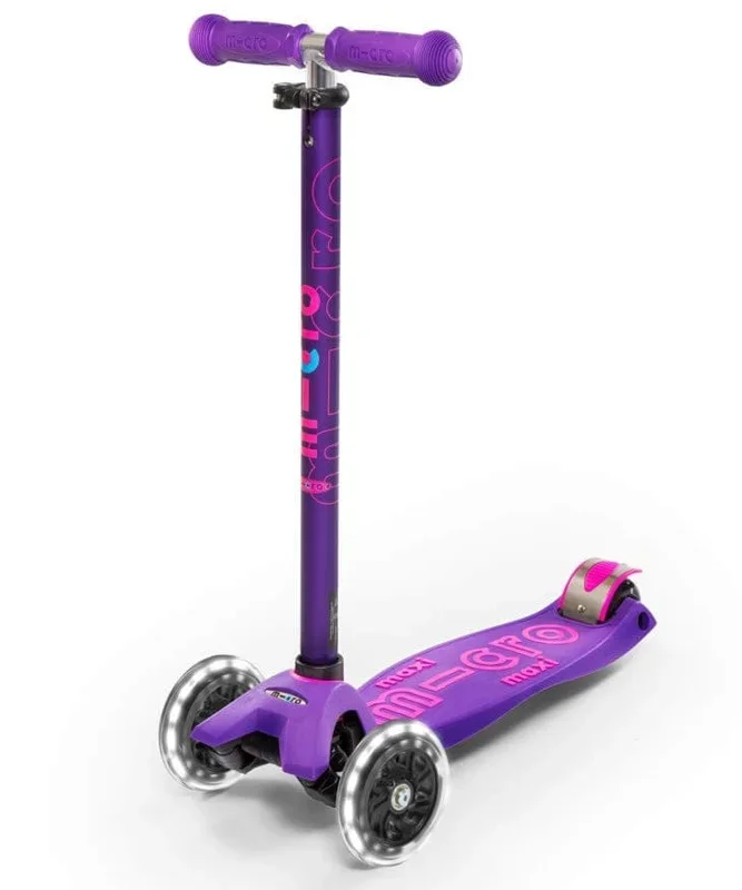 Micro Kickboard Maxi Deluxe LED Scooter – Purple