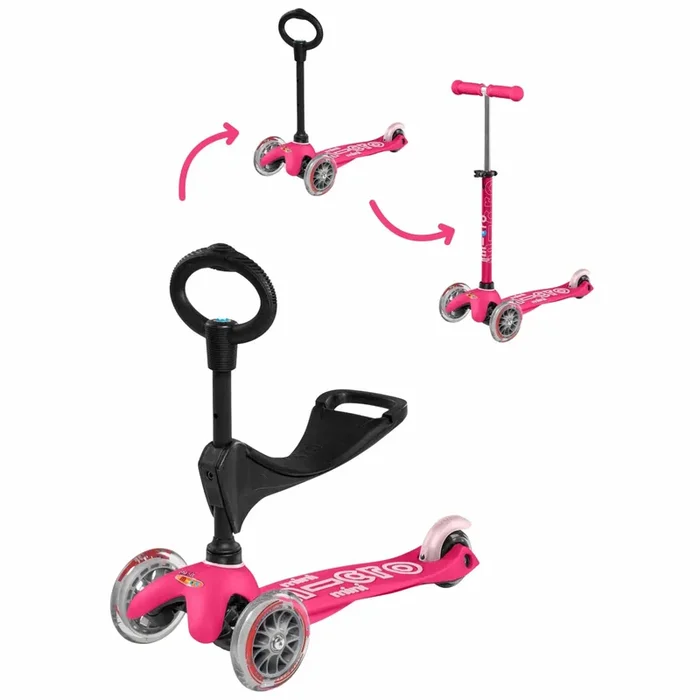 Micro Kickboard Micro Mini 3-in-1 Deluxe Scooter – Pink