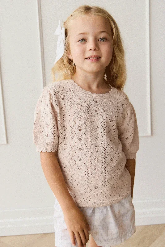 Mila Knitted Top – Dainty Pink