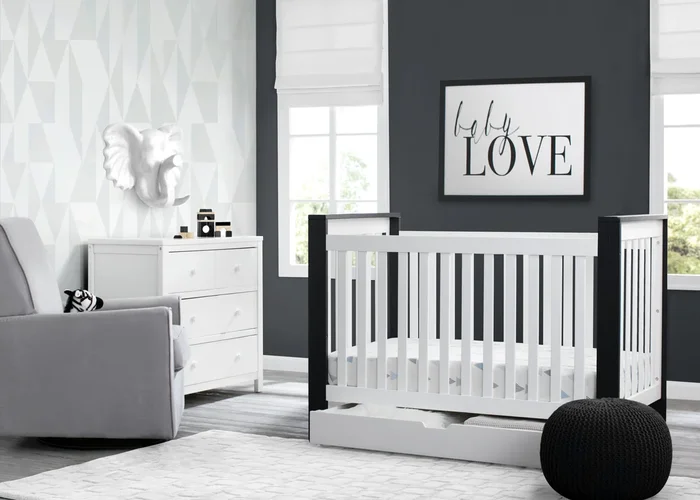 Miles 4-in-1 Convertible Crib + Under Crib Roll-Out Storage
