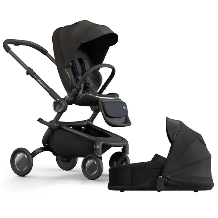 Mima Creo Stroller + Bassinet Bundle – Black / Black