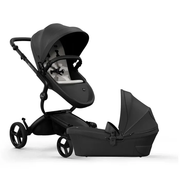 Mima Xari Max Stroller + Bassinet Bundle – Black / Black / Stone White / Black