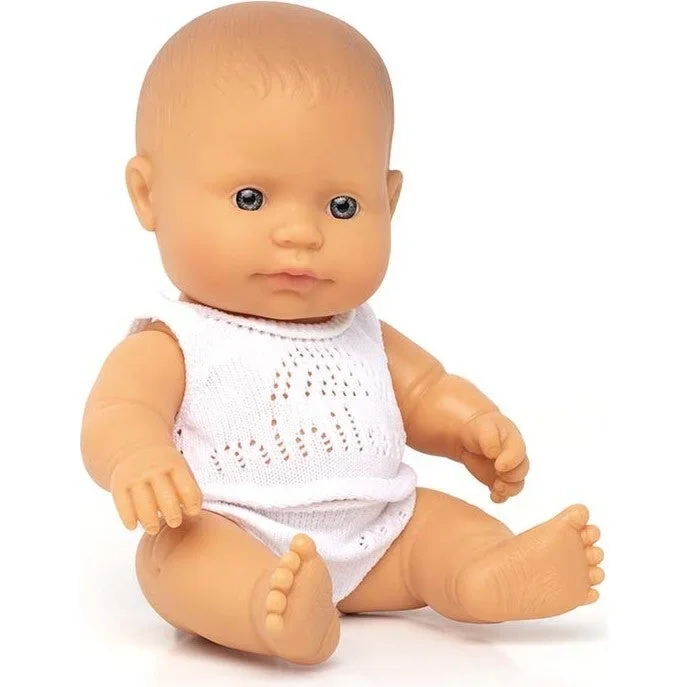 Miniland Newborn Baby Doll Caucasian Girl 8 1/4″